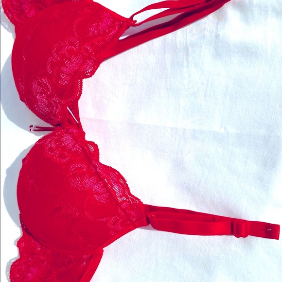 NWT Brazilian 🔥🔥 Style Women Underwired Padded Sexy Hot Red Bra Size Medium - Picture 7 of 15